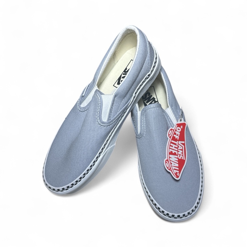 NWT Vans Slip-On Checkerboard Foxing Grey Dawn Skate
Shoes